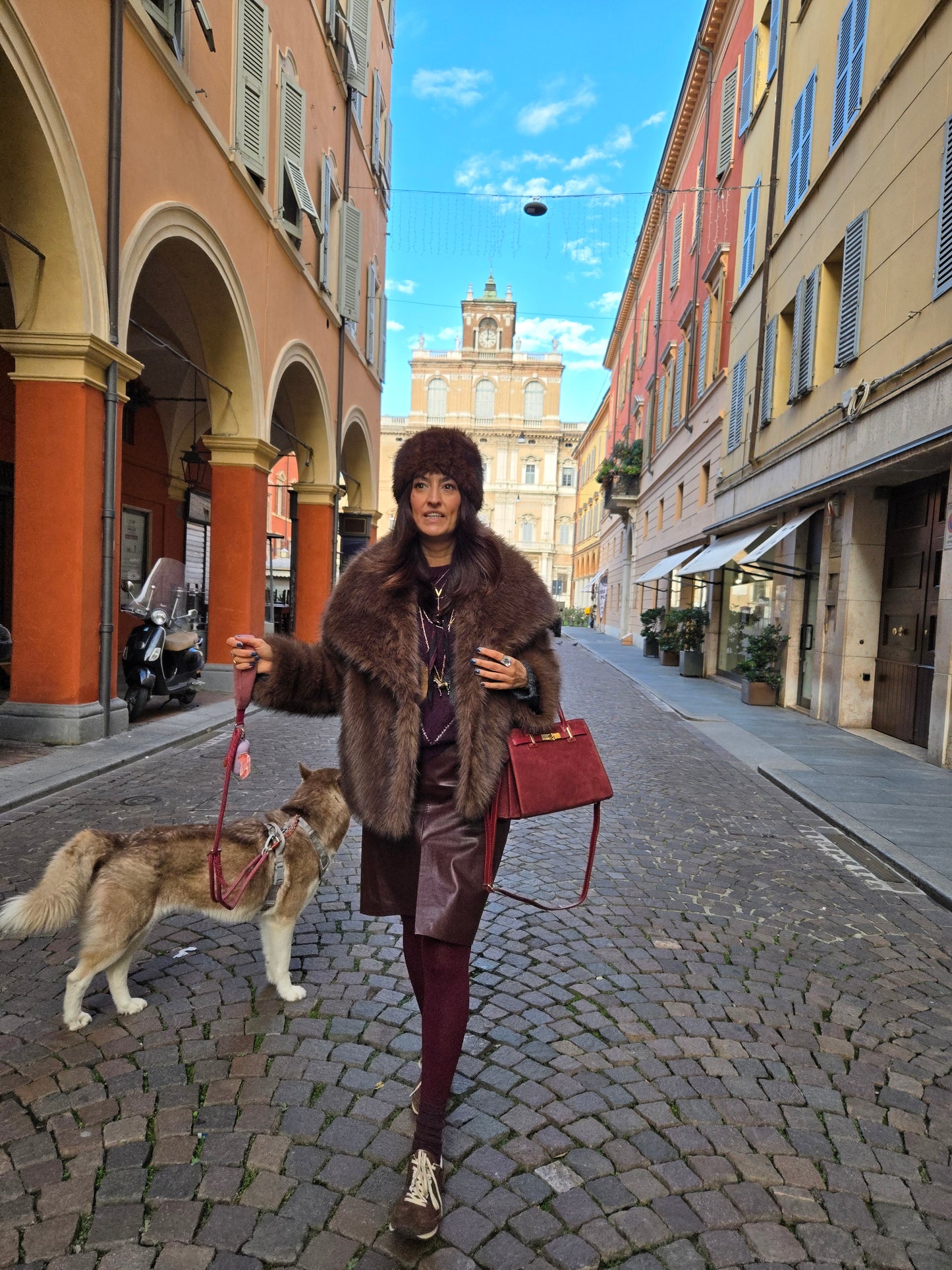 JACQUELINE MINI ROSSO AMARANTO CAMOSCIO