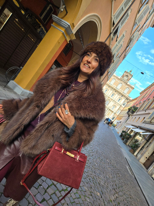 JACQUELINE MINI ROSSO AMARANTO CAMOSCIO