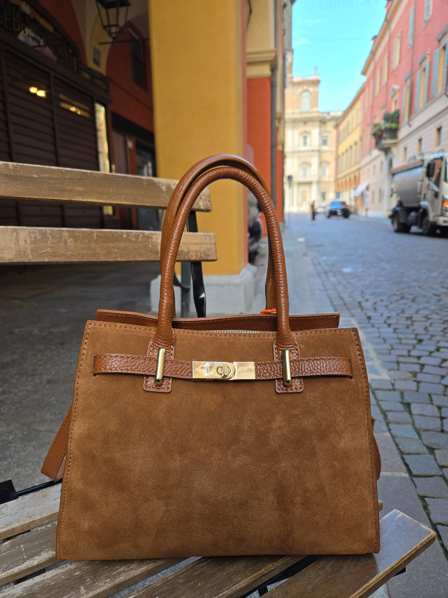 JACQUELINE MINI CUOIO CAMOSCIO