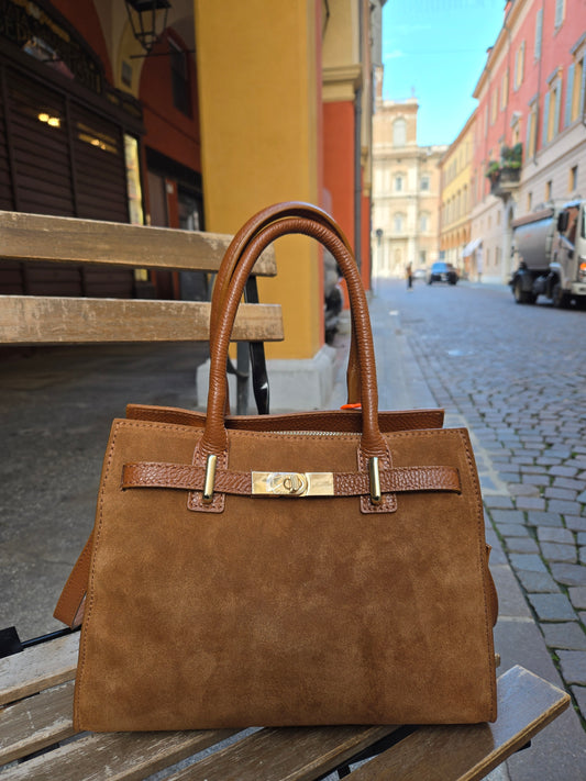 JACQUELINE MINI CUOIO CAMOSCIO