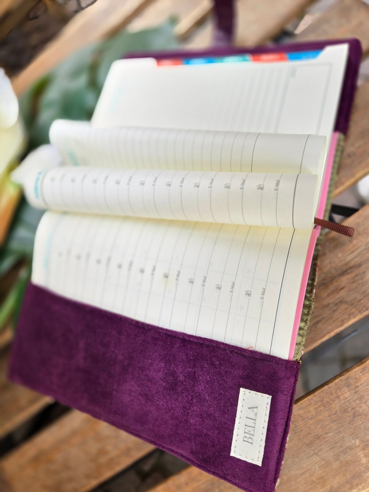 BELLA AGENDA melanzana  - AGENDA CON PORTA AGENDA