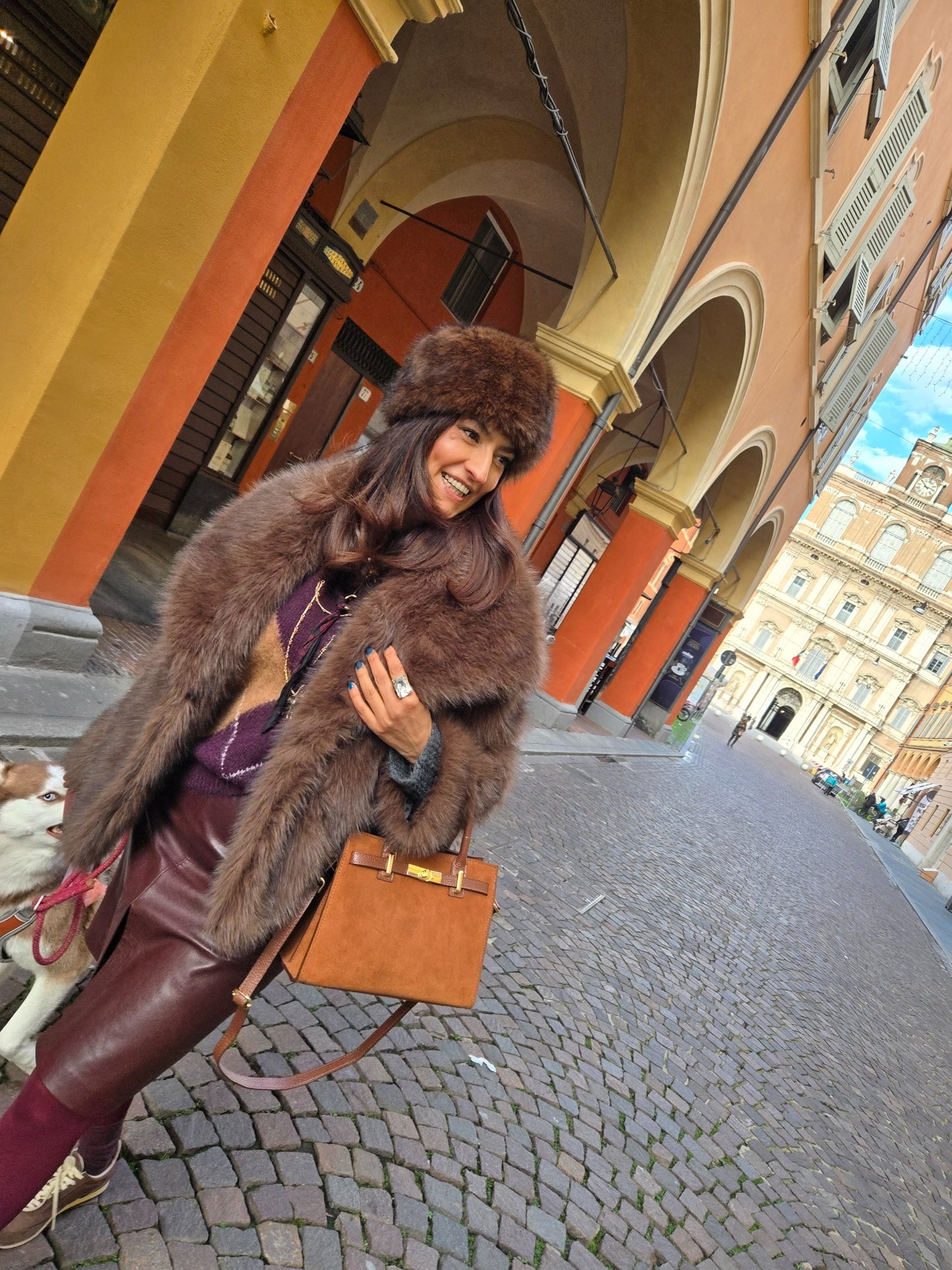 JACQUELINE MINI MARRONE CAMOSCIO