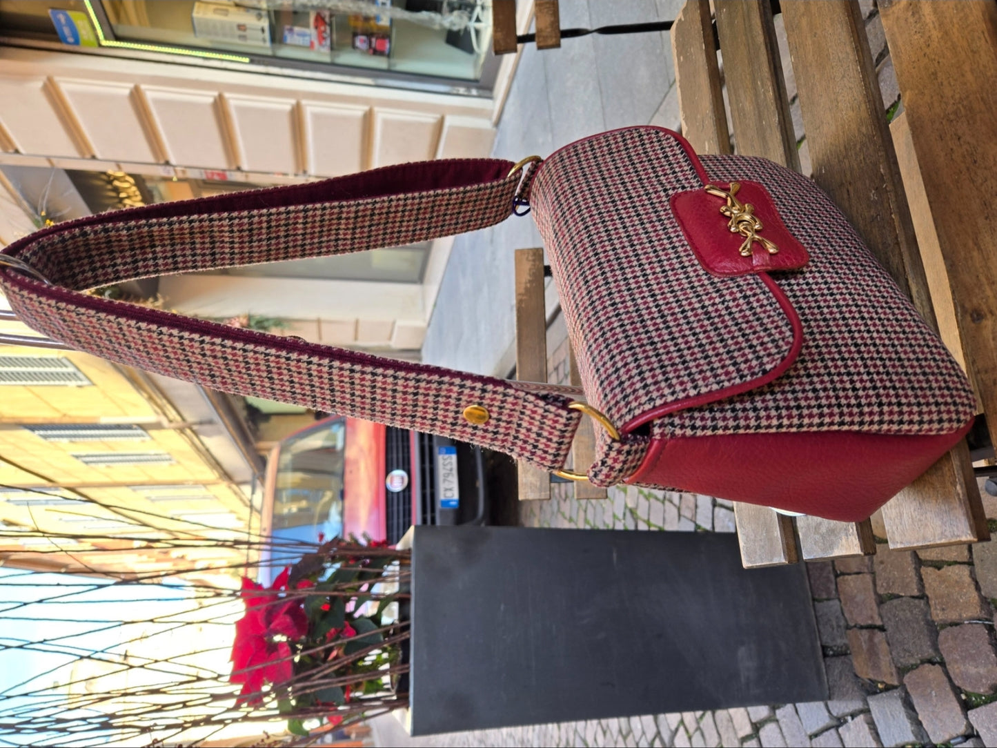 Crossbody  ROSSO AMARANTO a spalla/tracolla