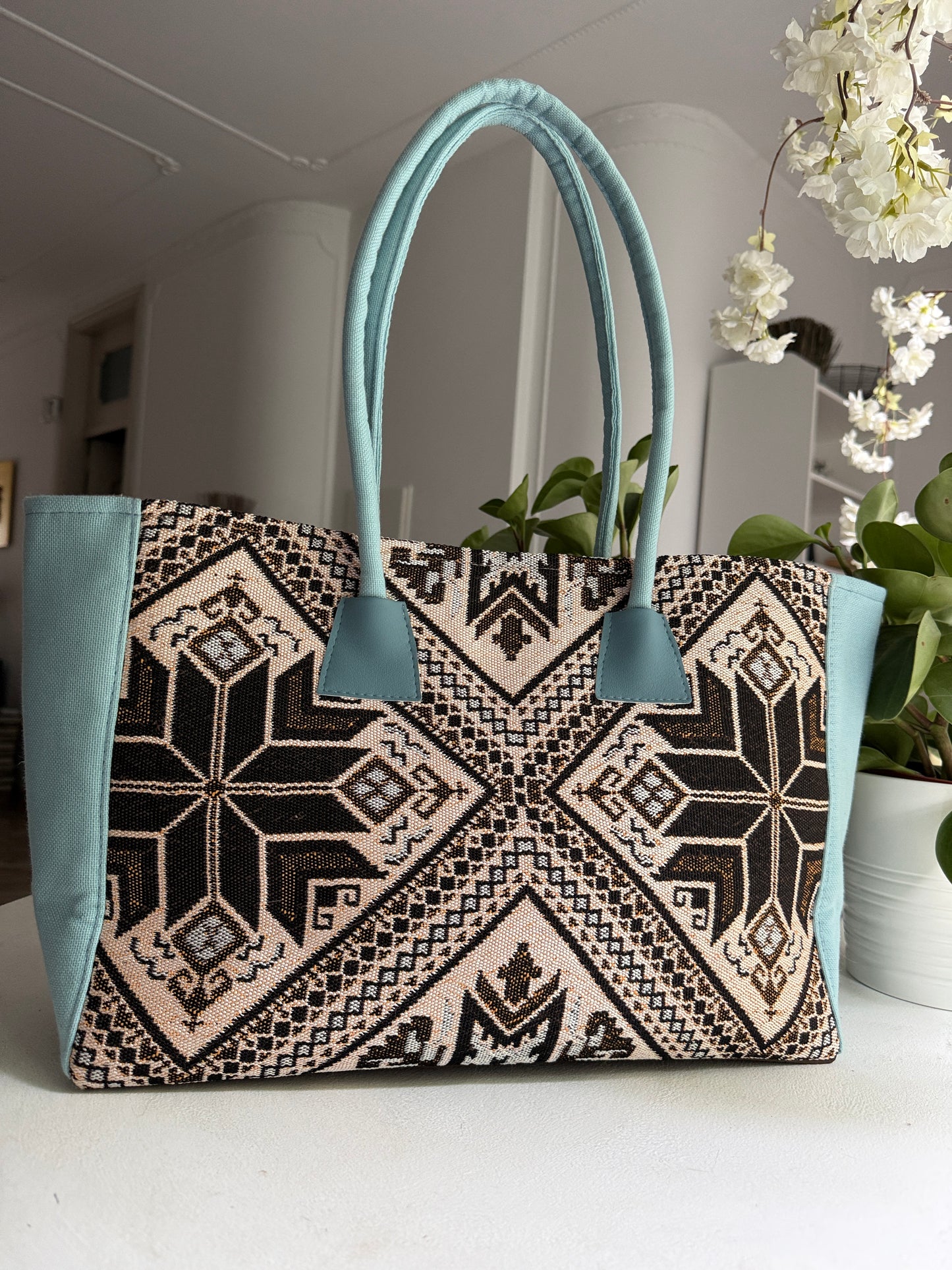 New Iris shopper azzurra