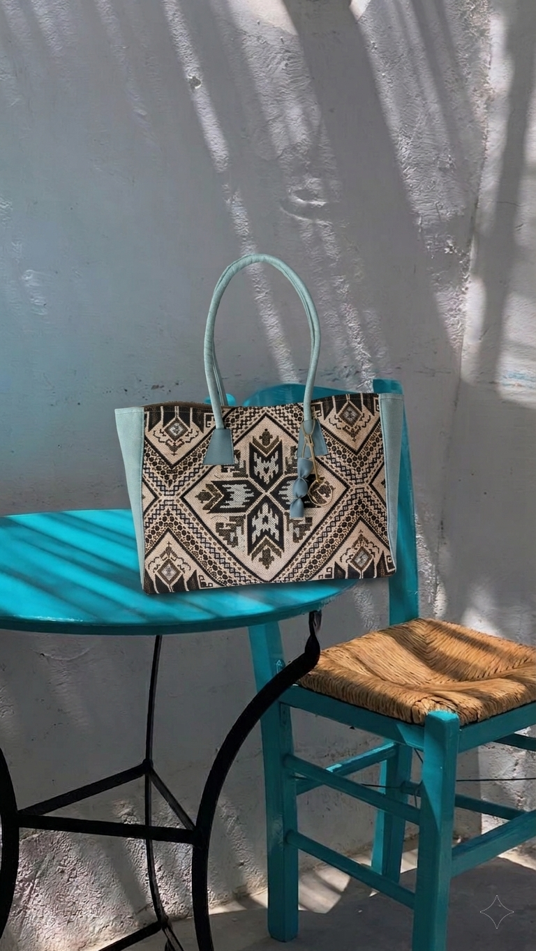 New Iris shopper azzurra