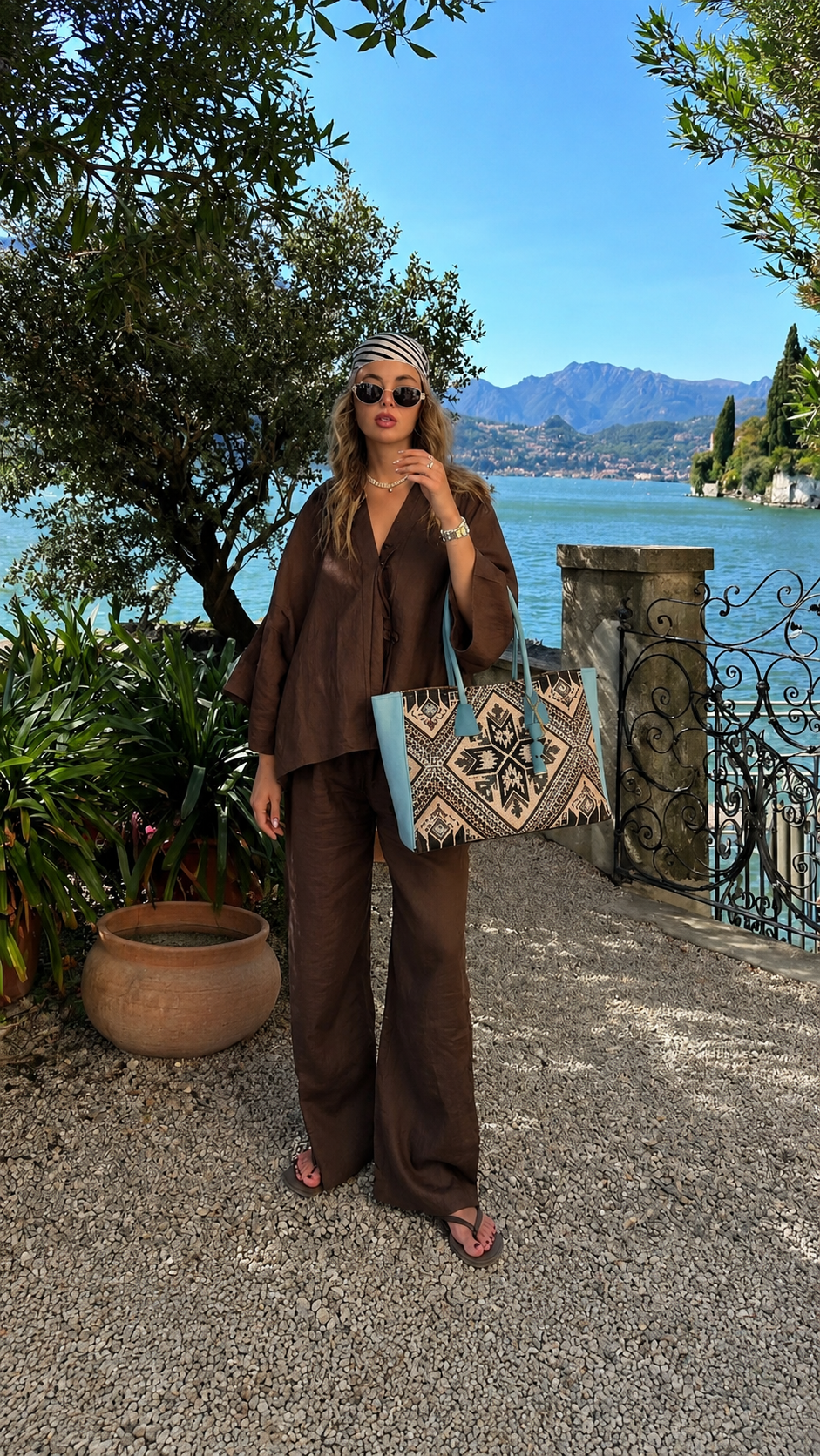 New Iris shopper azzurra