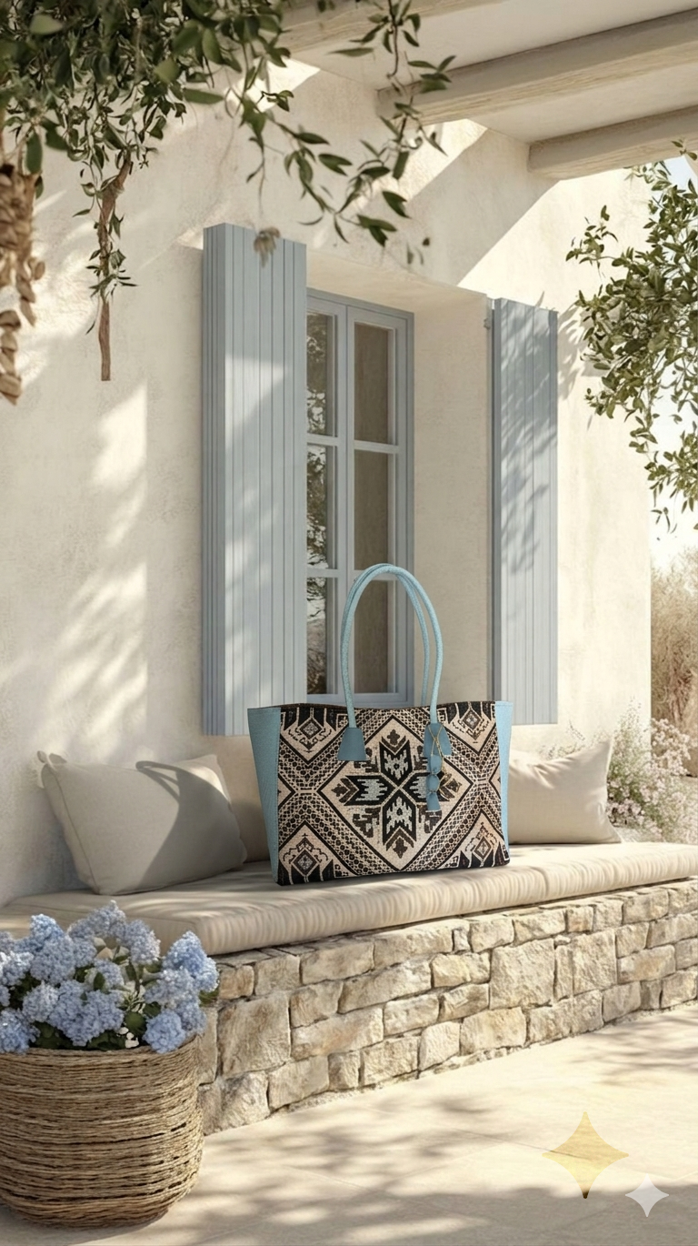 New Iris shopper azzurra