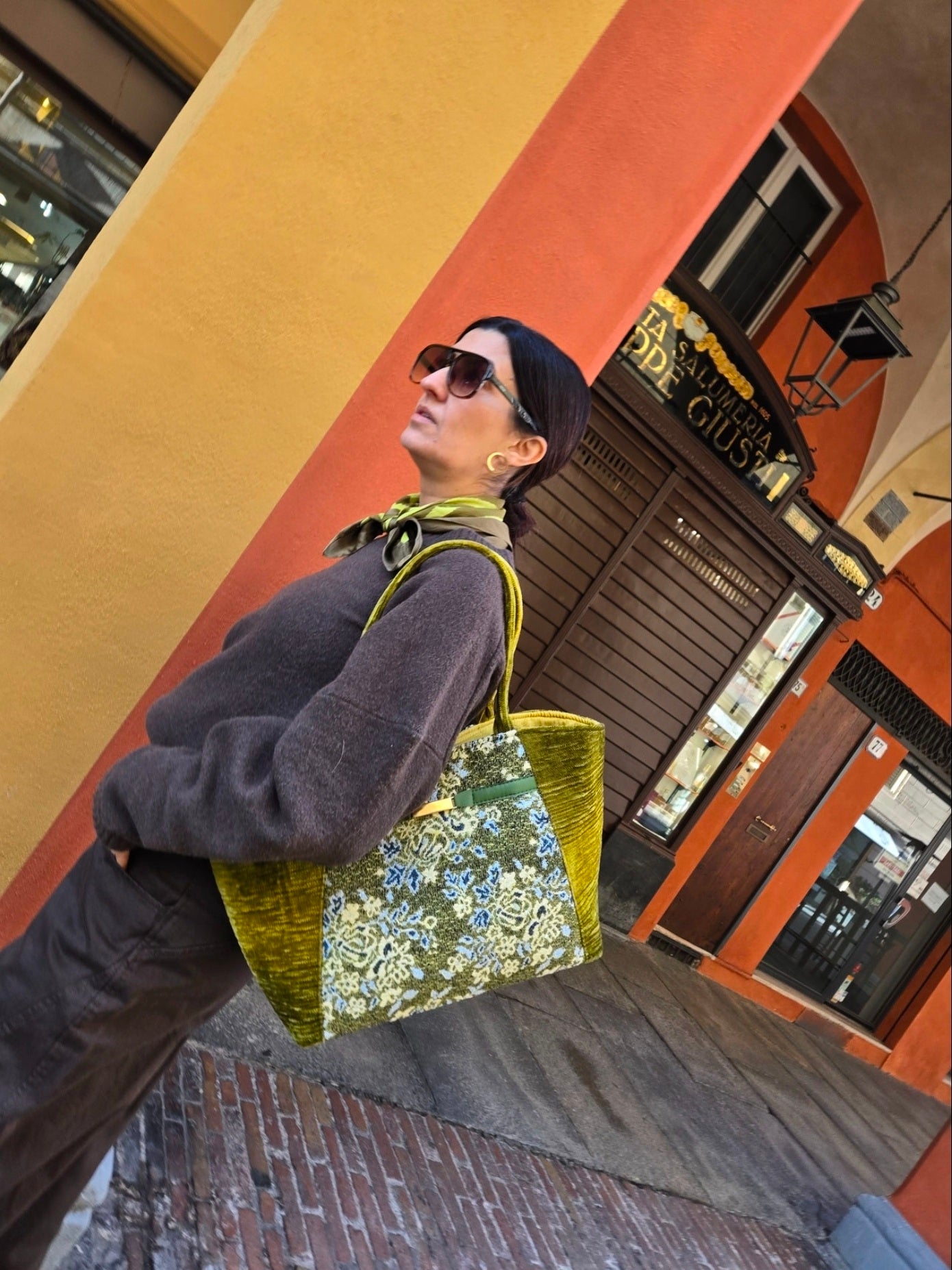 Katherine verde pistacchio shopper